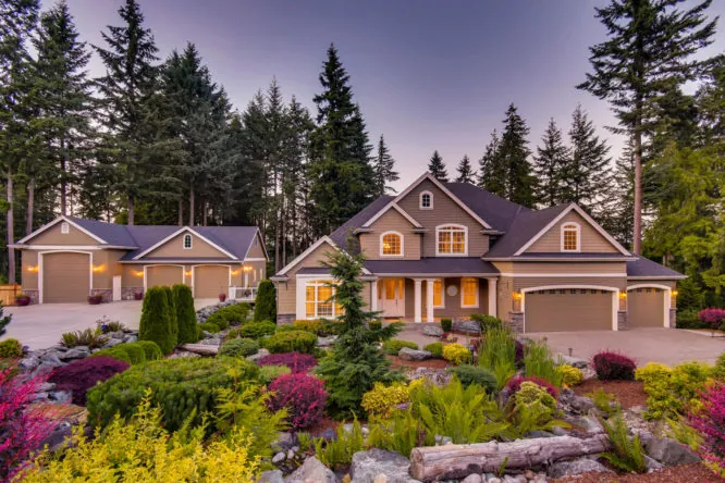 Residential home with landscaped grounds in north Seattle near Maple Leaf